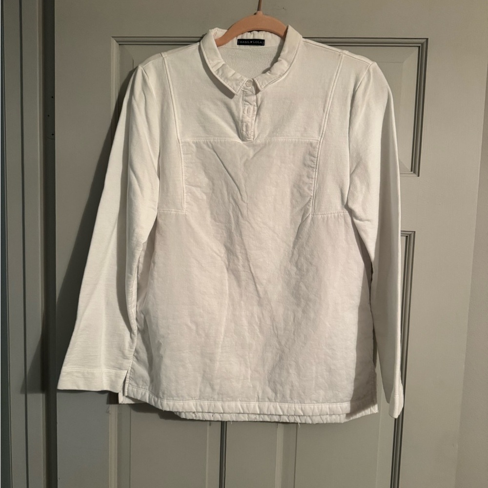 Classic White Long Sleeve Women's Top